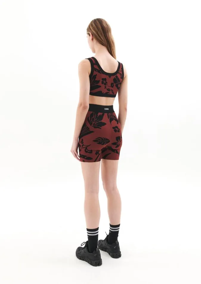 Shop RECONNECT KNIT BIKE SHORT IN FLORAL PRINT PE Nation Shorts