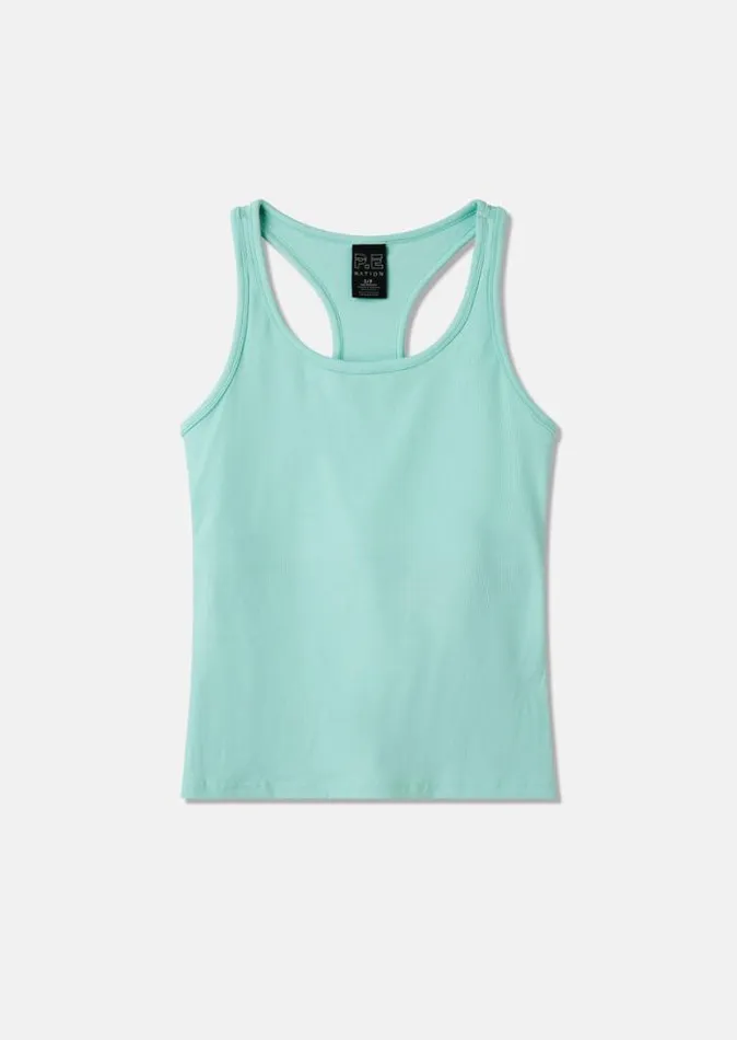 Shop RESET TANK IN AQUA PE Nation Tees and Tanks