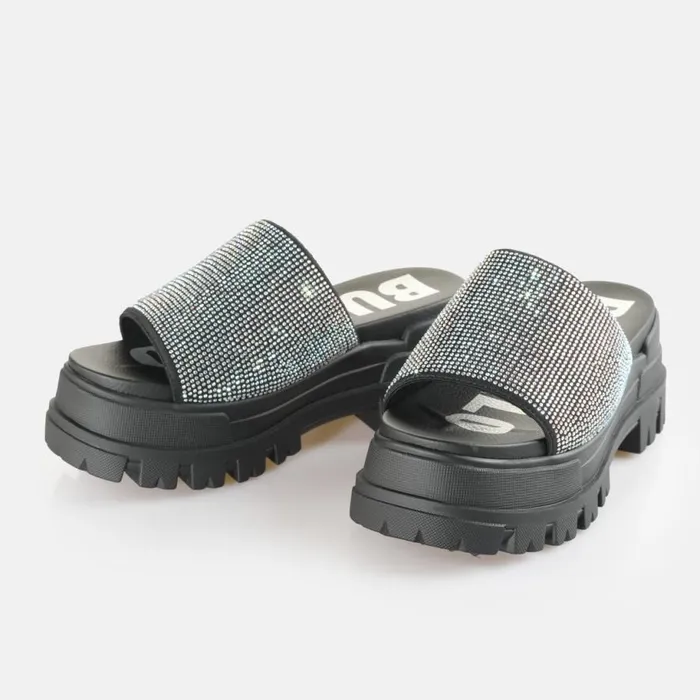 Shop Sandals and Slides BUFFALO Aspha Slide Glam Black