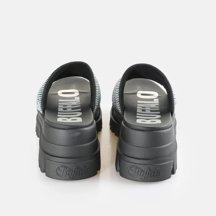 Shop Sandals and Slides BUFFALO Aspha Slide Glam Black