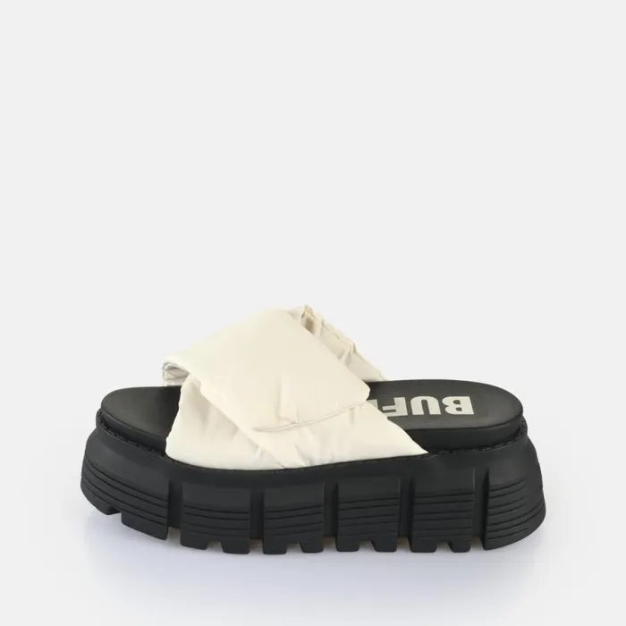 Shop Sandals and Slides BUFFALO Ava Velcross Off White