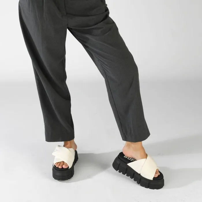 Shop Sandals and Slides BUFFALO Ava Velcross Off White