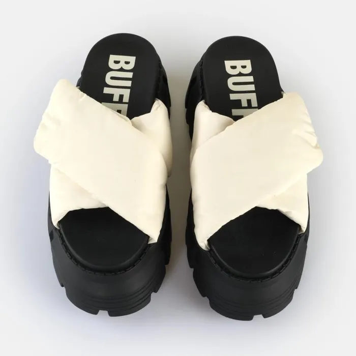 Shop Sandals and Slides BUFFALO Ava Velcross Off White