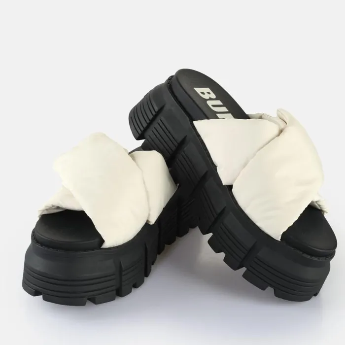 Shop Sandals and Slides BUFFALO Ava Velcross Off White