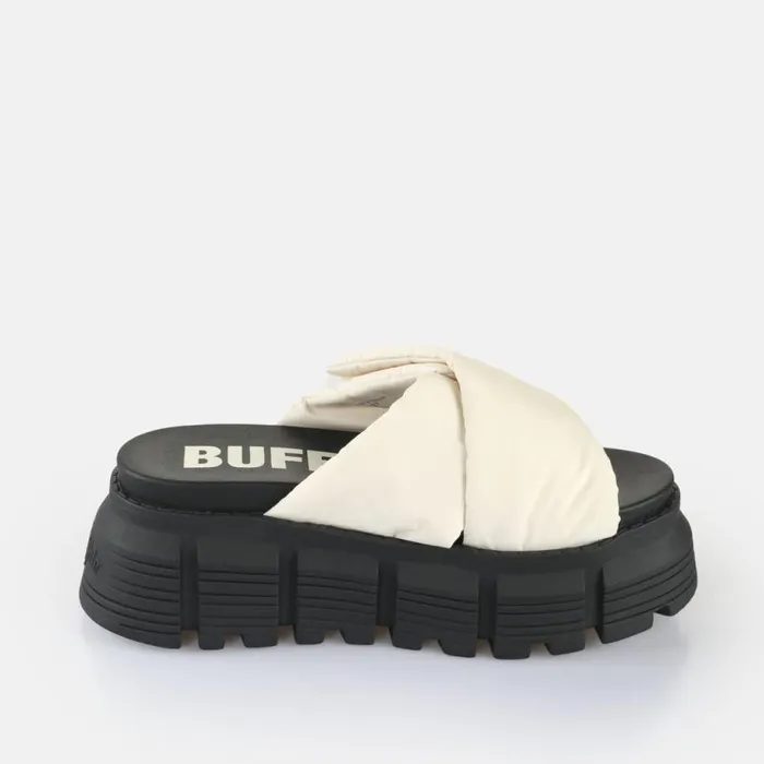 Shop Sandals and Slides BUFFALO Ava Velcross Off White