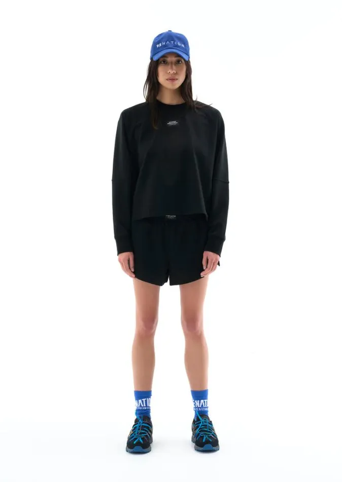 Shop SEASON POINT SWEAT IN BLACK PE Nation Sweats