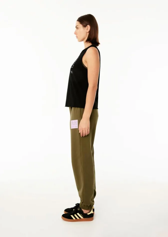 Shop SENTIMENTAL TRACKPANT IN KHAKI PE Nation Pants