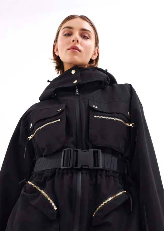 Shop SIERRA SHELL JACKET IN BLACK PE Nation Jackets