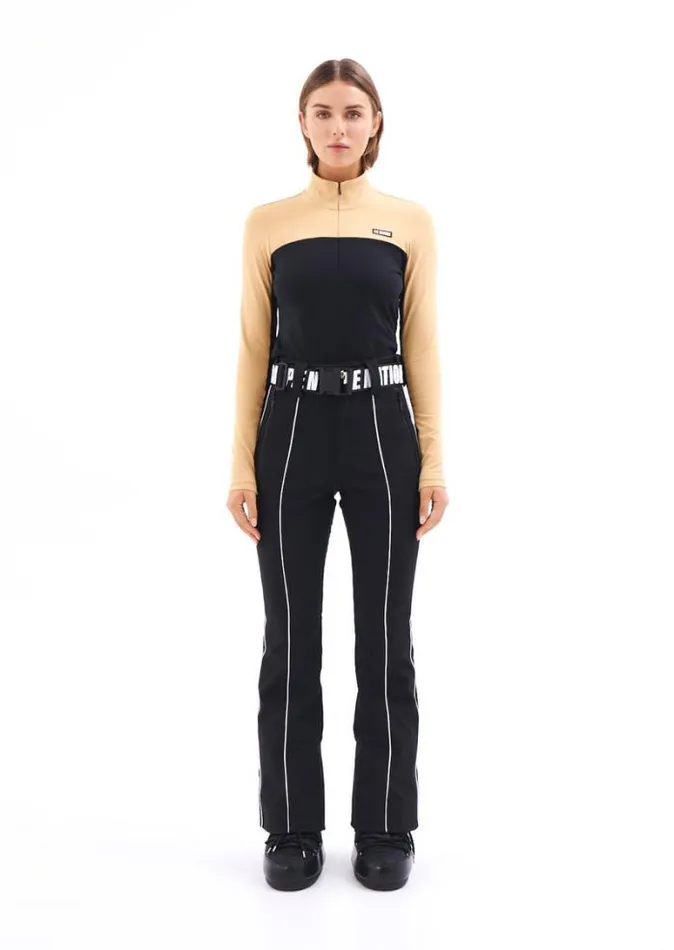 Shop SLALOM BLOCKED LONG SLEEVE TOP IN BLACK PE Nation Long Sleeve Tops