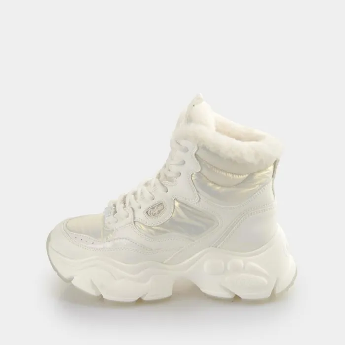 Shop Sneakers BUFFALO Binary Snow Lace Up Whitemermaid