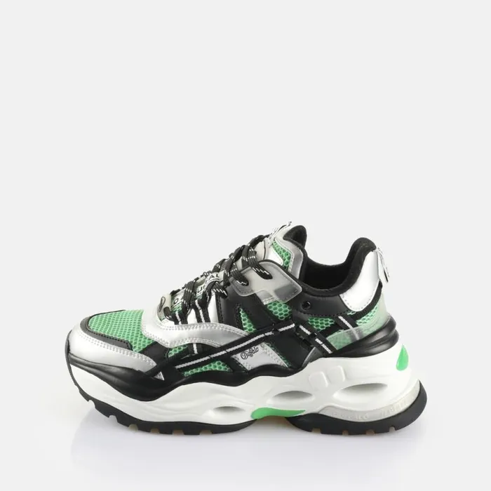 Shop Sneakers BUFFALO Triplet Hollow Blacksilvergreen