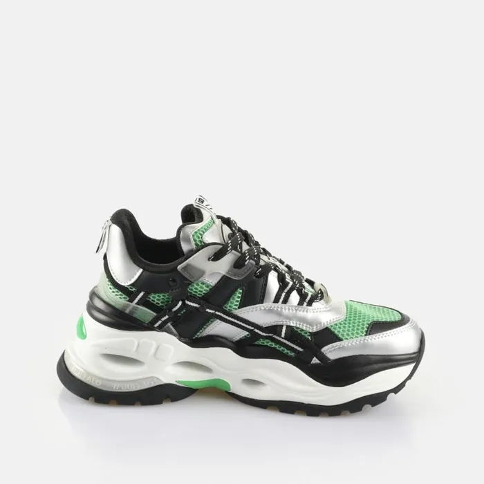 Shop Sneakers BUFFALO Triplet Hollow Blacksilvergreen