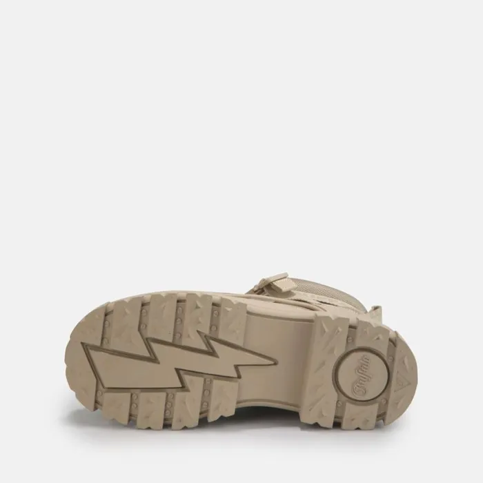 Shop Vegan Shoes BUFFALO Aspha Com1 Laceup Mid Beige
