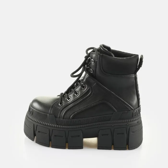 Shop Vegan Shoes BUFFALO Gospher Hike HI BS Black