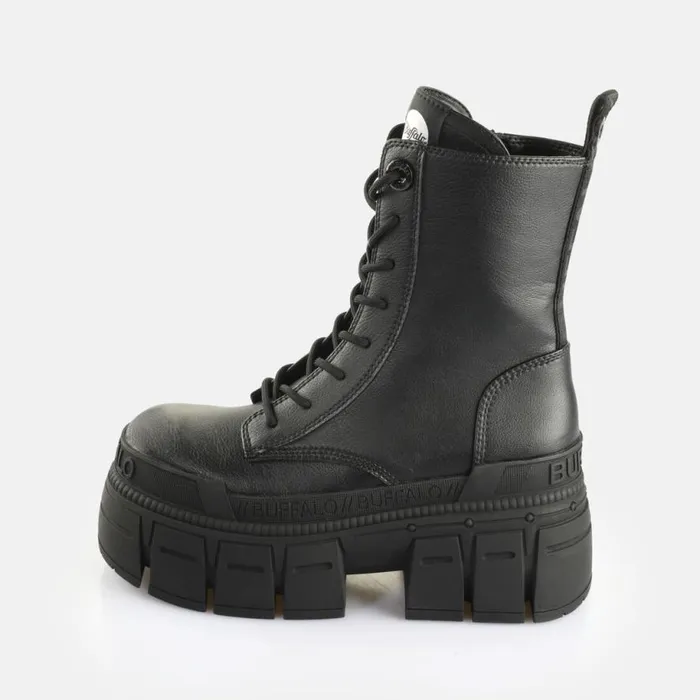 Shop Vegan Shoes BUFFALO Gospher Lace Up Mid Black