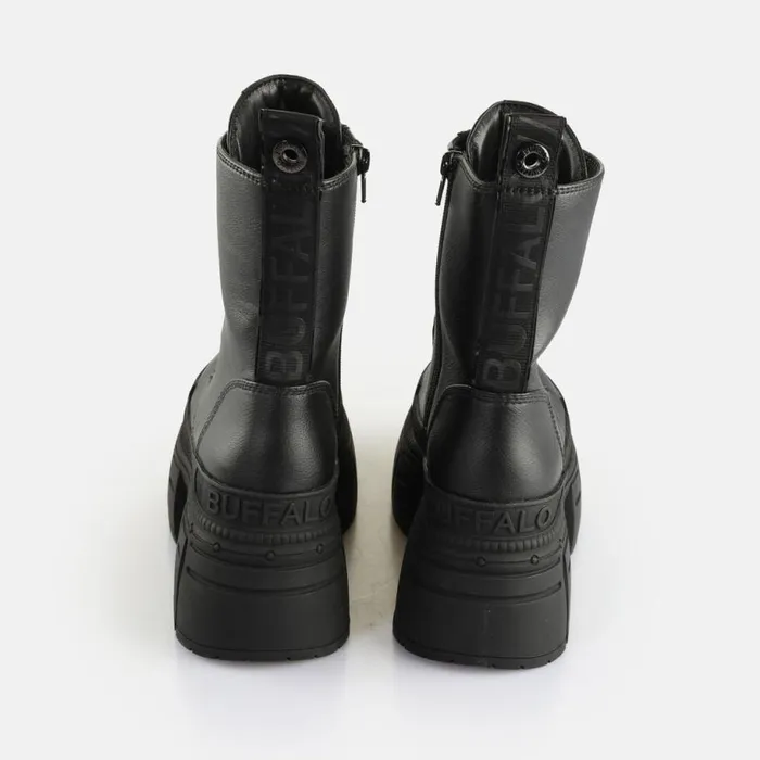 Shop Vegan Shoes BUFFALO Gospher Lace Up Mid Black