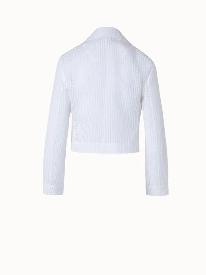 Short Jacket In SemiSheer Organza Ecru Women Akris Jackets