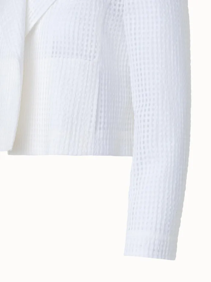 Short Jacket In SemiSheer Organza Ecru Women Akris Jackets