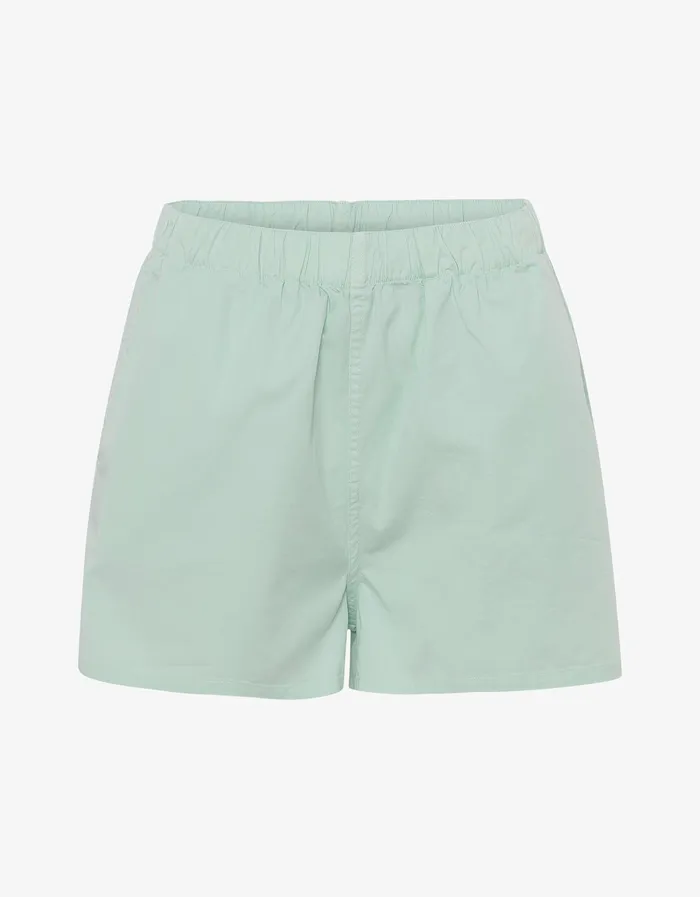 Shorts Women Organic Twill Shorts 8211 Light Aqua 8211 Colorfulstandard Women