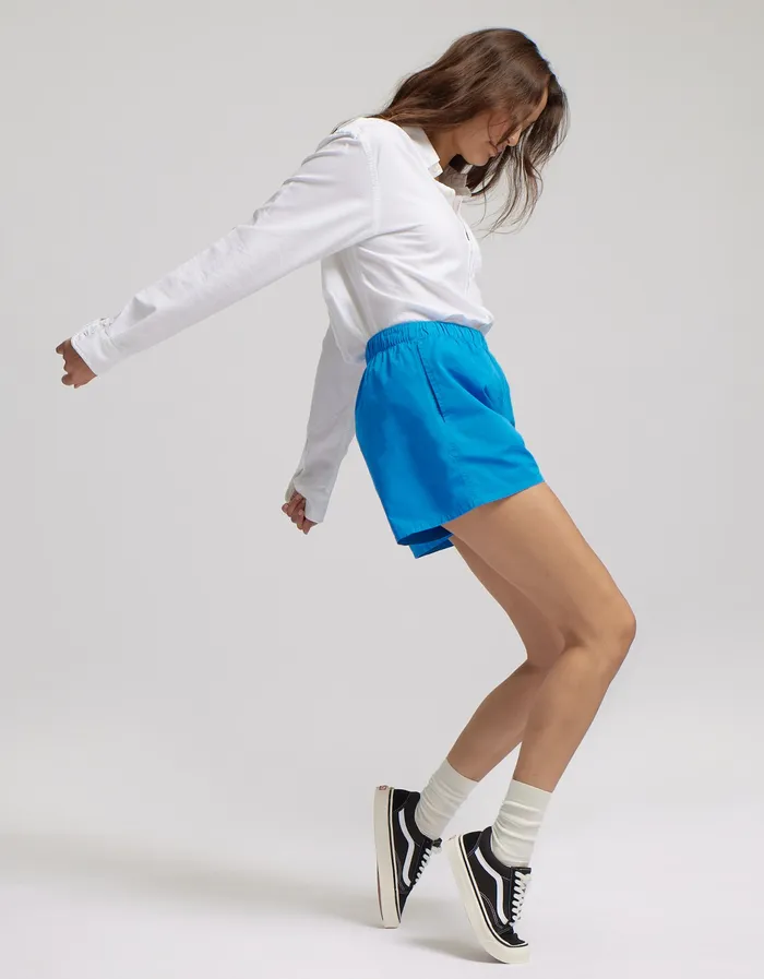 Shorts Women Organic Twill Shorts 8211 Light Aqua 8211 Colorfulstandard Women