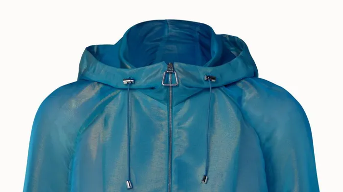 Silk Techno Iridescent Organza Voluminous Blouson Jacket Alpsee Women Akris Jackets