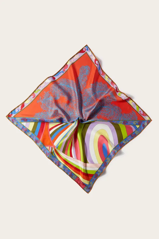 Silks Women PUCCI Iride And StruzzoPrint Large SilkTwill Carr