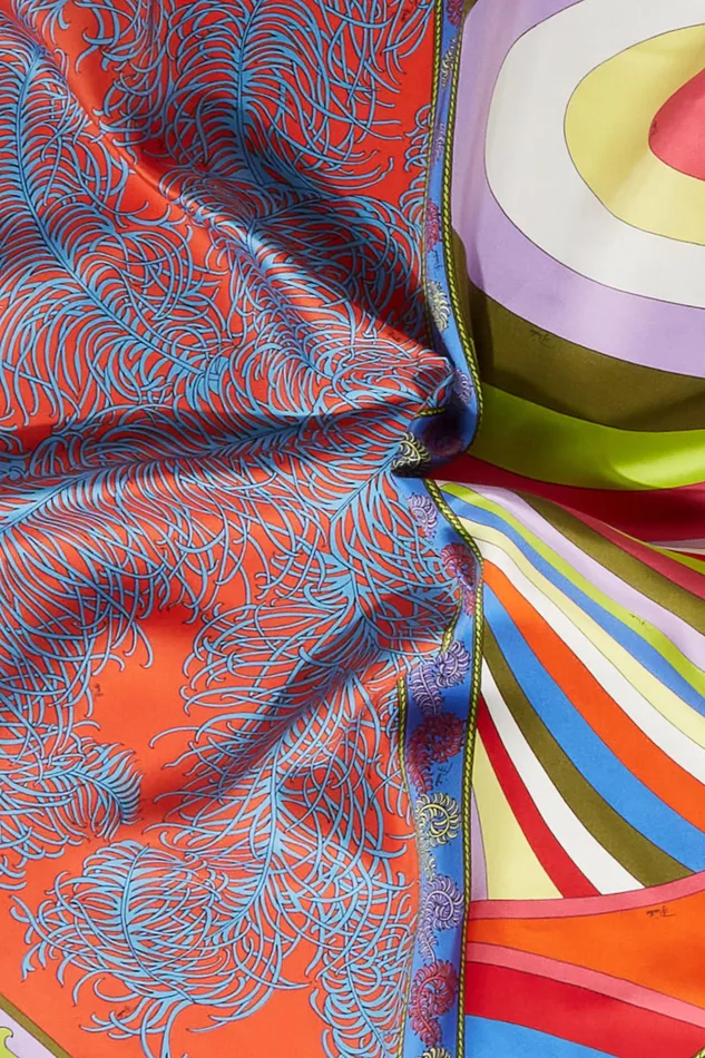 Silks Women PUCCI Iride And StruzzoPrint Large SilkTwill Carr