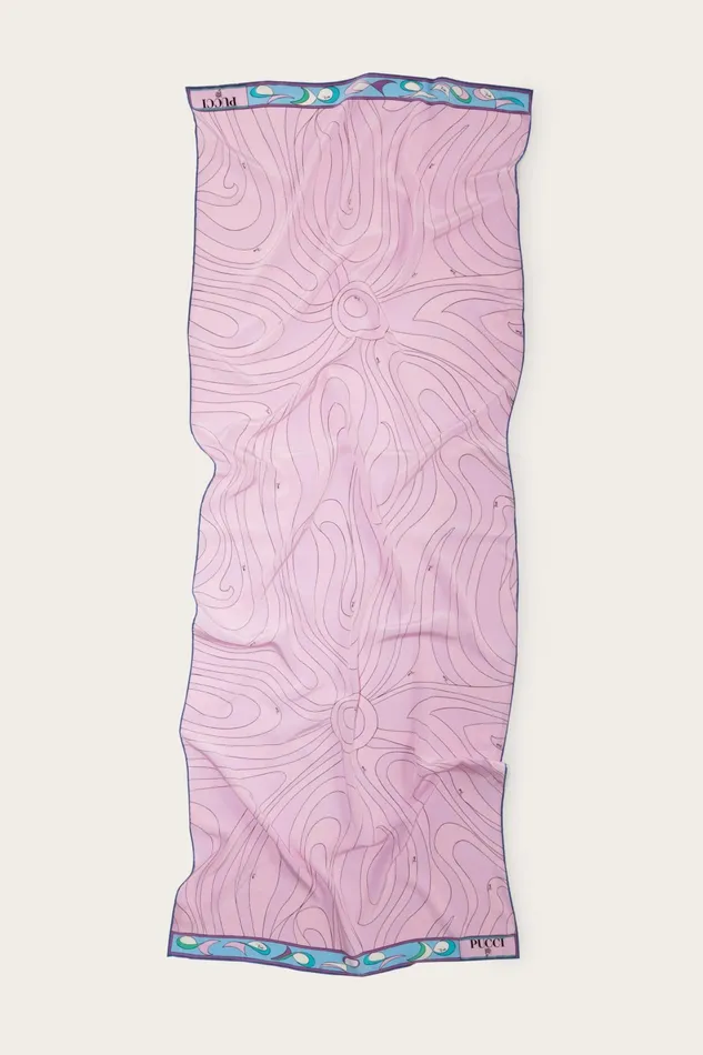 Silks Women PUCCI Marmo And PesciPrint Silk Stole