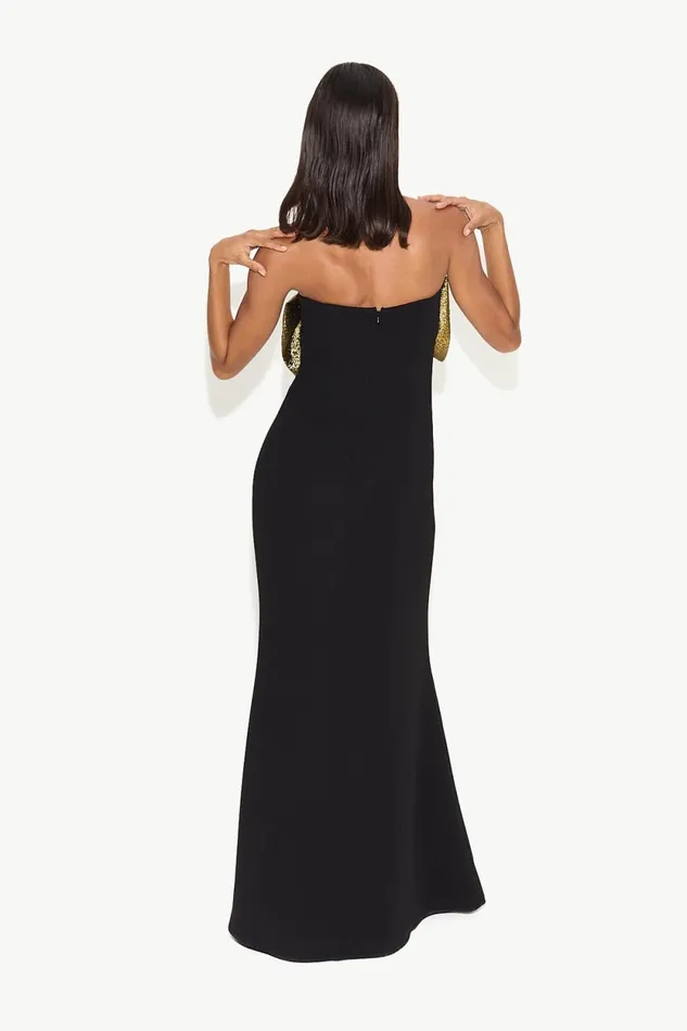 Simon Miller Dresses Dali Crepe Dress In BlackStar Gold 8211 Women Simon Miller Dresses Dali Crepe Dress In BlackStar Gold 8211 Women