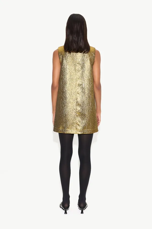 Simon Miller Dresses Fountain Metallic Mini Dress In Star Gold 8211 Women Simon Miller Dresses Fountain Metallic Mini Dress In Star Gold 8211 Women