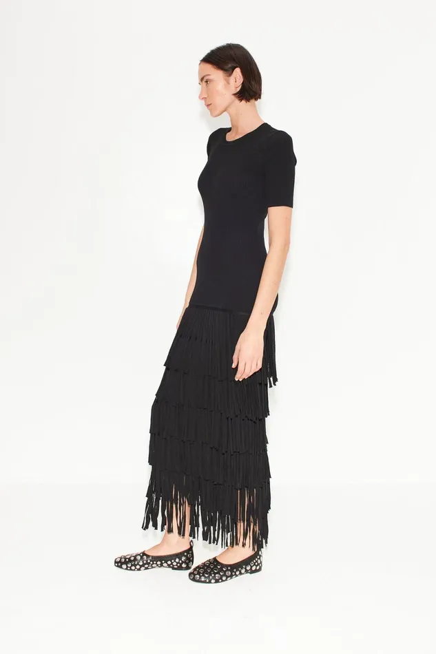 Simon Miller Dresses Za Za Fringe Dress In Black 8211 Women Simon Miller Dresses Za Za Fringe Dress In Black 8211 Women