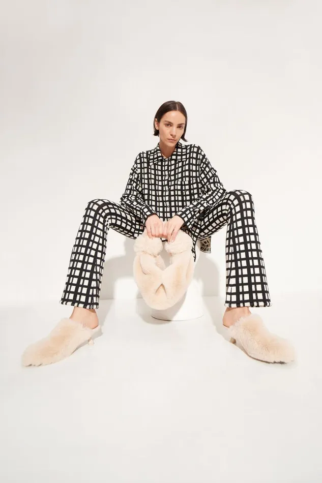 Simon Miller Sets Knits By Whitsett Pant In Windowpane 8211 Women