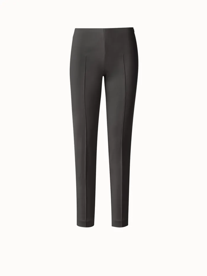 Slim Leg Cotton Stretch Pants Mocca Women Akris Pants
