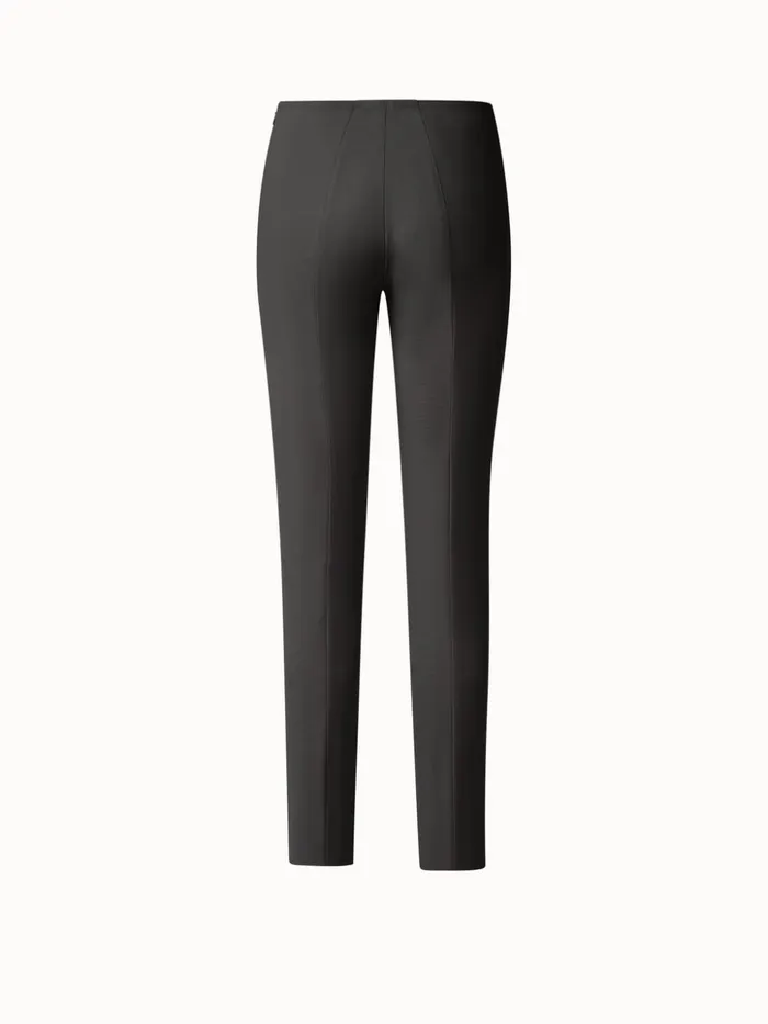 Slim Leg Cotton Stretch Pants Mocca Women Akris Pants