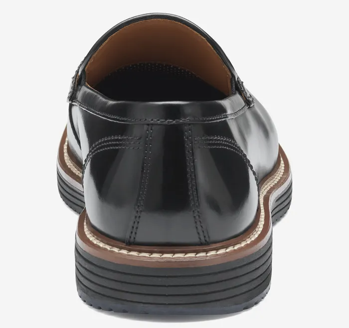 SlipOns and Loafers Men Johnston and Murphy Upton Penny Loafer Black Full Grain