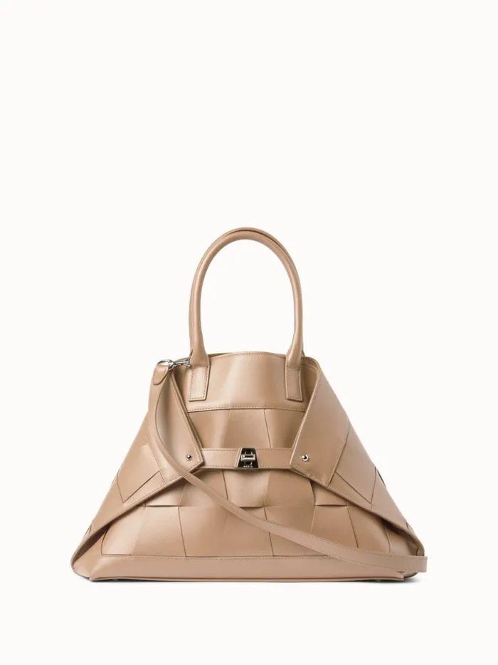 Small Ai Messenger Bag In Braided Trapezoids Cordage Women Akris Crossbody Bags