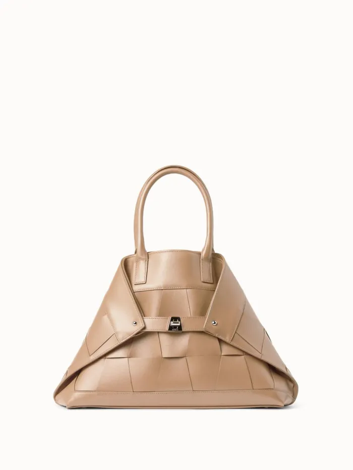 Small Ai Messenger Bag In Braided Trapezoids Cordage Women Akris Crossbody Bags