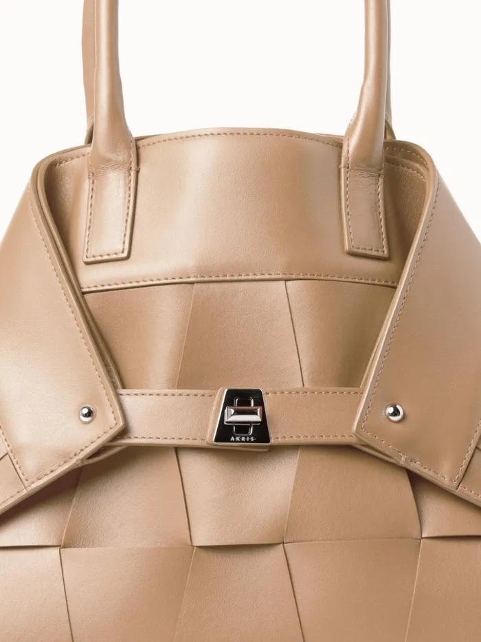Small Ai Messenger Bag In Braided Trapezoids Cordage Women Akris Crossbody Bags