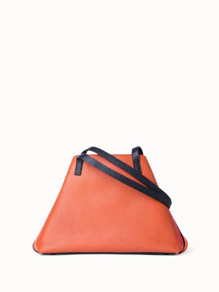 Small Ai Shoulder Bag In Zig Zag Trapezoid Leather Patchwork Multicolor Women Akris Shoulder Bags
