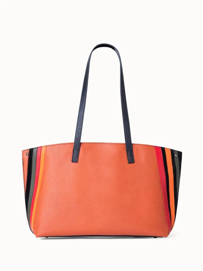 Small Ai Shoulder Bag In Zig Zag Trapezoid Leather Patchwork Multicolor Women Akris Shoulder Bags