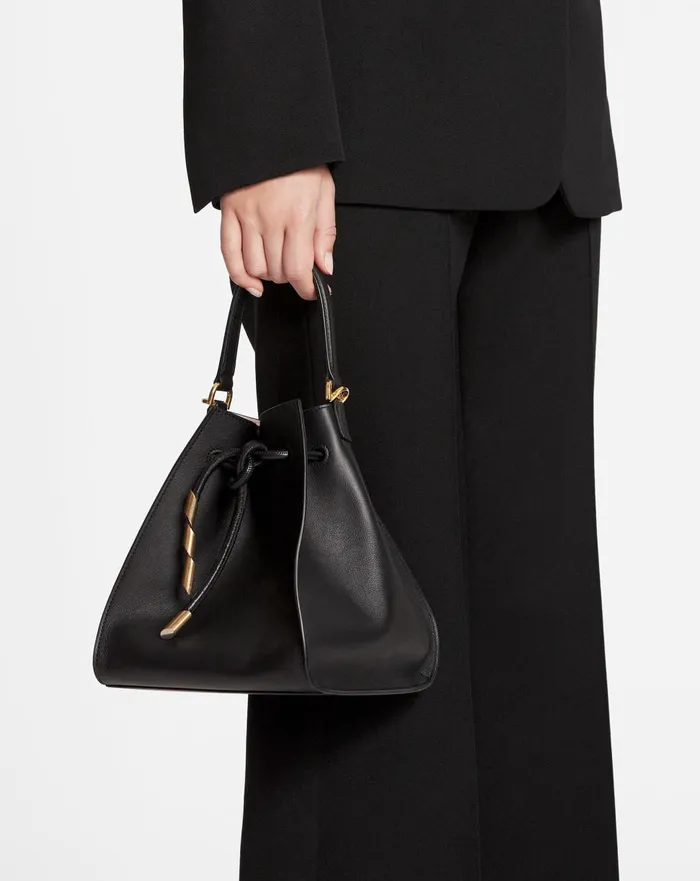 Small Leather Sequence By Lanvin Handbag Black Women Lanvin Mini Bags and Clutches