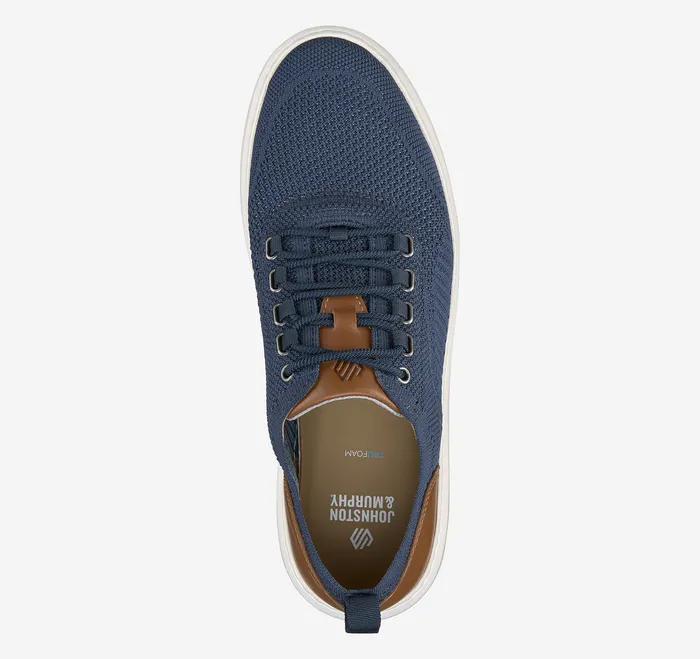 Sneakers Anders Knit UThroat Navy Knit 8211 Johnston and Murphy Men