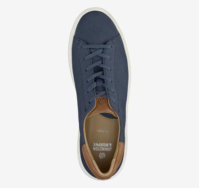 Sneakers Men Johnston and Murphy Anders Knit LaceToToe Navy Knit