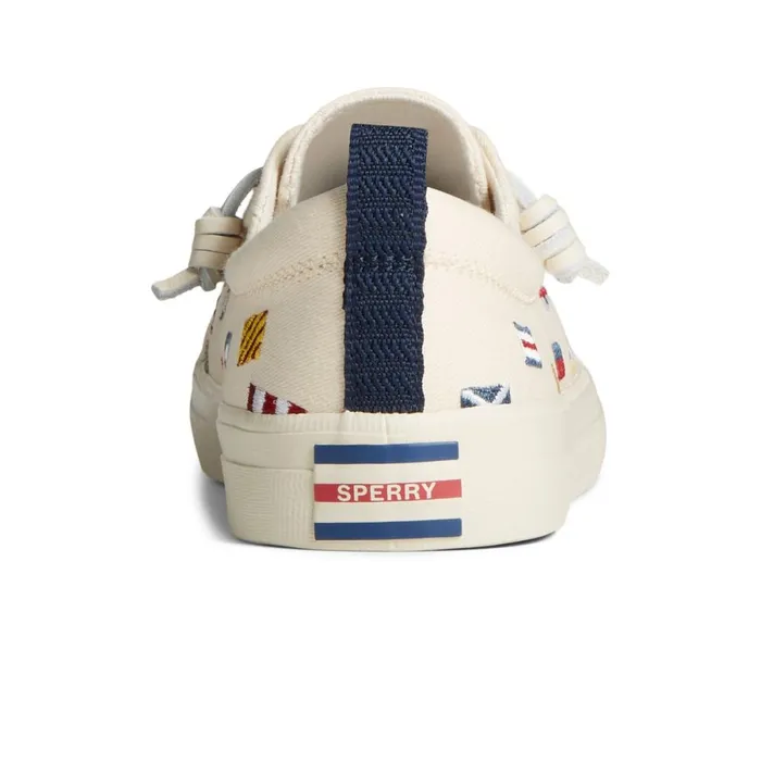 Sneakers Women Sperry Crest Vibe Nautical Flag Sneaker White