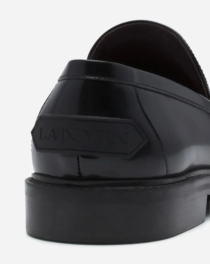 Spinto Loafers In Glossy Leather Black Women Lanvin Loafers
