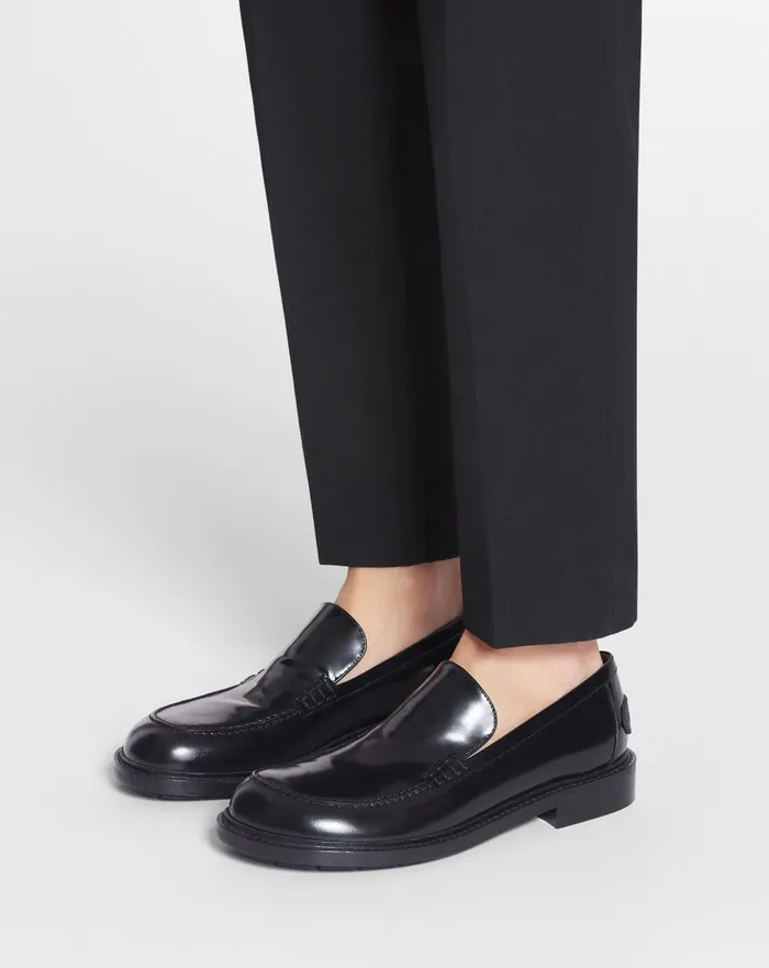 Spinto Loafers In Glossy Leather Black Women Lanvin Loafers
