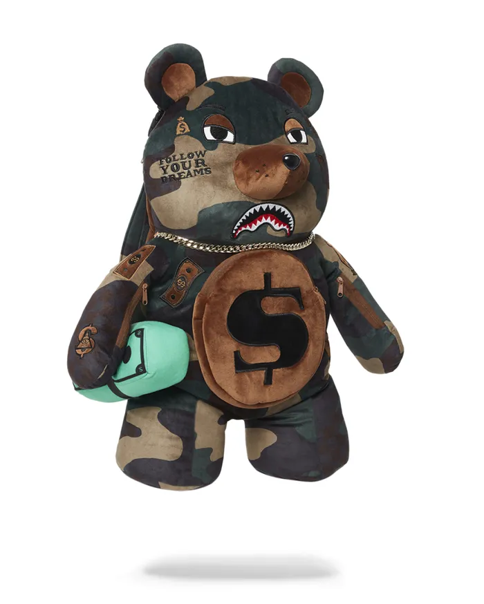 SPRAYGROUND Backpacks CAMOCHECK MONEYBEAR TEDDYBEAR BACKPACK 8211 Universal SPRAYGROUND Backpacks CAMOCHECK MONEYBEAR TEDDYBEAR BACKPACK 8211 Universal