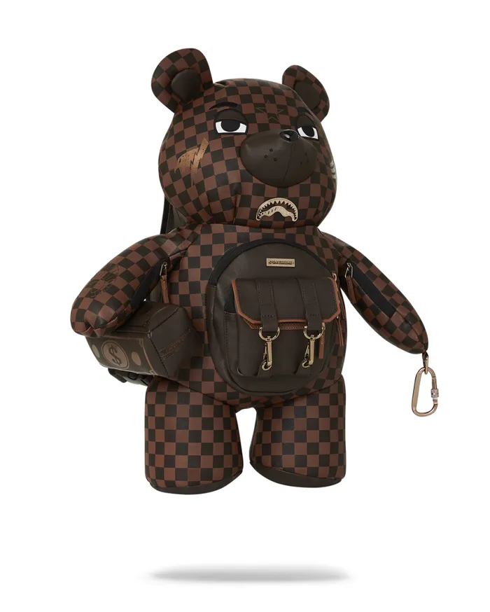 SPRAYGROUND Backpacks CHECKMATE ROYALE MONEYBEAR TEDDYBEAR BACKPACK 8211 Universal