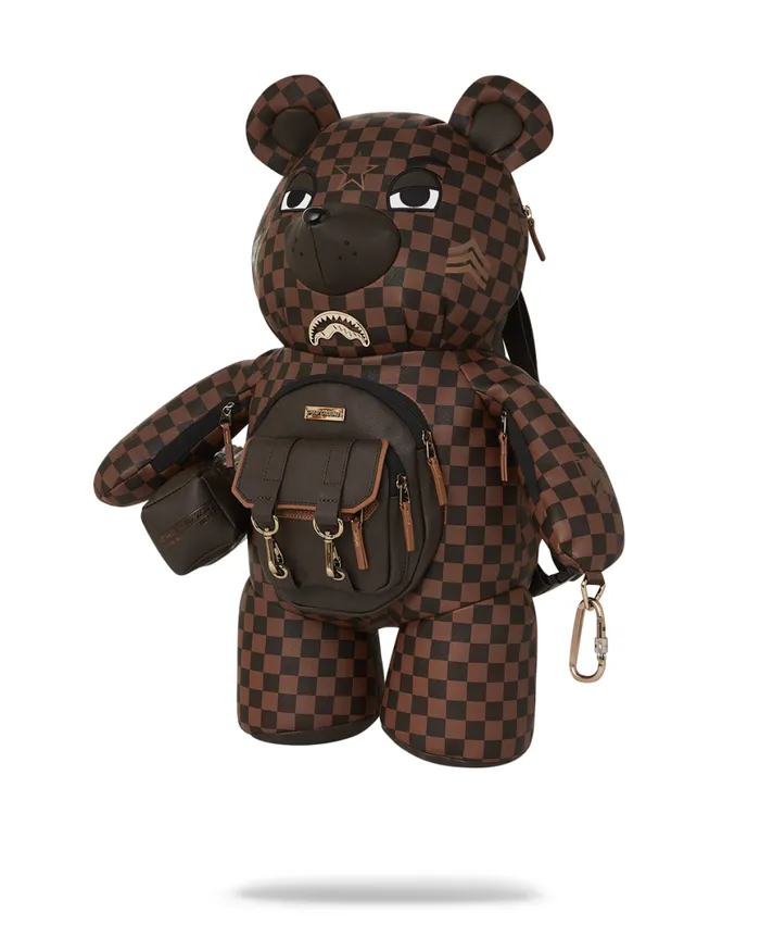 SPRAYGROUND Backpacks CHECKMATE ROYALE MONEYBEAR TEDDYBEAR BACKPACK 8211 Universal