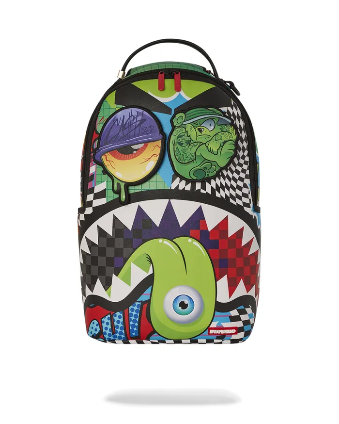 SPRAYGROUND Backpacks PSYCHO WORLD OF FUN BACKPACK WITH REMOVABLE VELCRO EYE PATCHES 8211 Universal